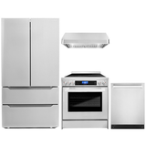 Cosmo 4-Piece, 30 Electric Range, 30 Range Hood, Dishwasher and Refrigerator COS-4PKG-029