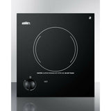 Summit 12 in. Wide 115V 1-Burner Radiant Cooktop with 1 Elements, Hot Surface Indicator, ADA Compliant, UL Safety Listed, UL Listed, Glass Ceramic Surface, Push-to-Turn Knobs, Residual Heat Indicator - CR1115