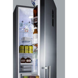 Summit 24 in. Wide Bottom Freezer Refrigerator with 11.7 cu. ft. Total Capacity, 3 Glass Shelves, Crisper Drawer, Right Hinge, Frost Free Defrost, Energy Star Certified, Adjustable Glass Shelves, CFC Free - FFBF181ES2